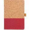 BORSA - eco-neutral A5 Cork Fabric Hard Cover Notebook and Pen Set - Red