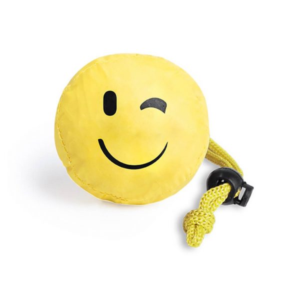 Folding Bag With Fun Emoji Designs - Wink