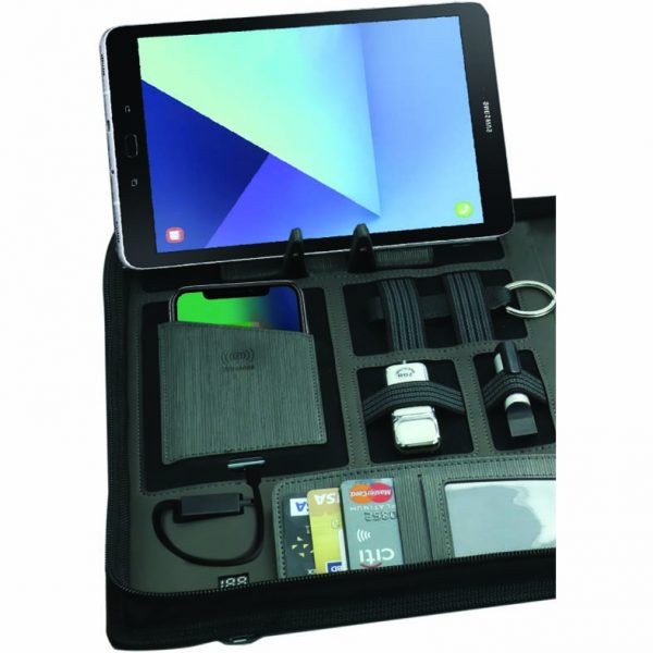 ITFO 120 - Santhome KARA - A4 Folder with Wireless Powerbank - Dark Grey